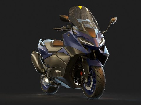 Base model Yamaha Tmax 2022 3D Модель