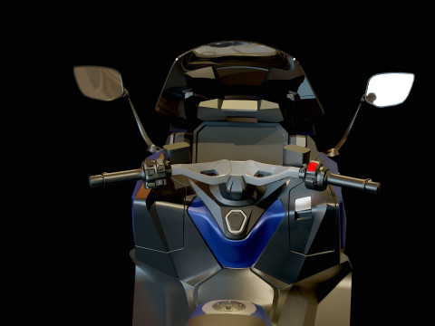 Base model Yamaha Tmax 2022 3D Модель