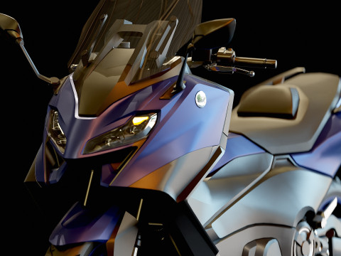 Base model Yamaha Tmax 2022 3D Модель