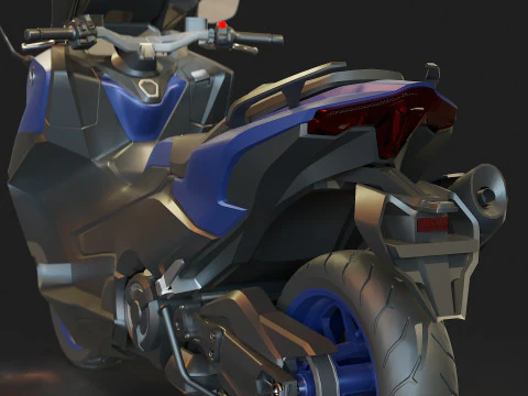 Base model Yamaha Tmax 2022 3D Model
