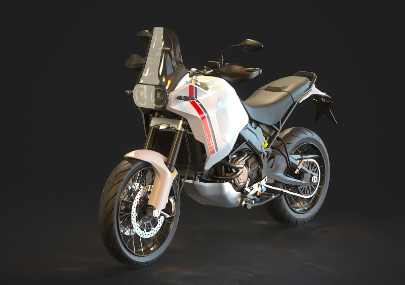 Base model Ducati Desert X 2022 3D 模型 .c4d .max .obj .3ds .fbx .stl .blend