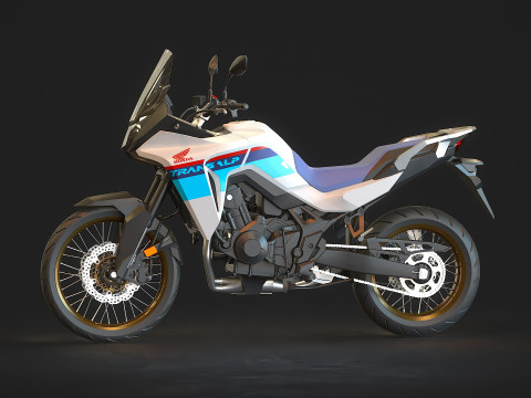 Base model Honda Transalp 750 2023 3D मॉडल