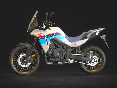 Base model Honda Transalp 750 2023 3D Model