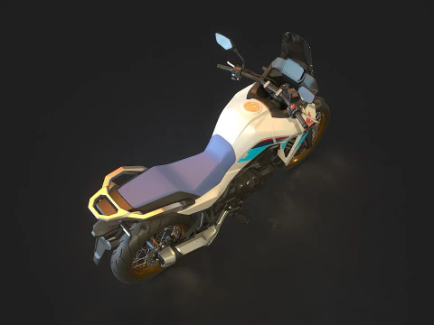 Base model Honda Transalp 750 2023 3D Model