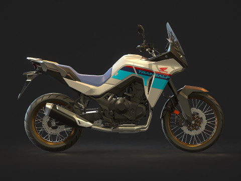 Base model Honda Transalp 750 2023 3D मॉडल