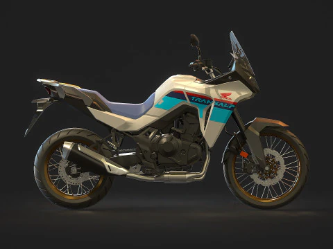 Base model Honda Transalp 750 2023 3D Model