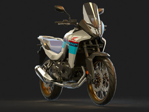 Base model Honda Transalp 750 2023 3D मॉडल