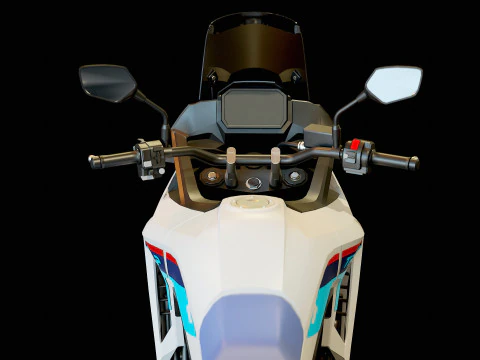 Base model Honda Transalp 750 2023 3D Model