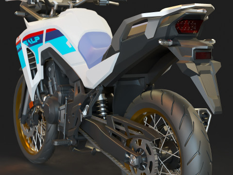 Base model Honda Transalp 750 2023 3D मॉडल