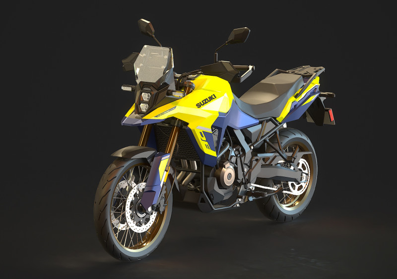 Base model Suzuki V Storm 800 2023 3D Model .c4d .max .obj .3ds .fbx .stl .blend