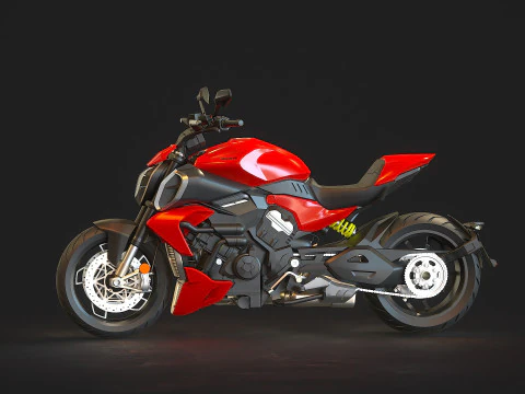 Base model Ducati Diavel V4 2023 3D Model