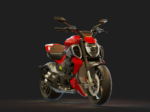 Base model Ducati Diavel V4 2023 3D 模型