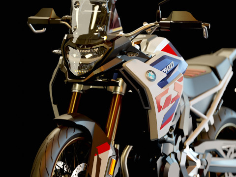 Base model BMW F900 GS 2024 Modello 3D