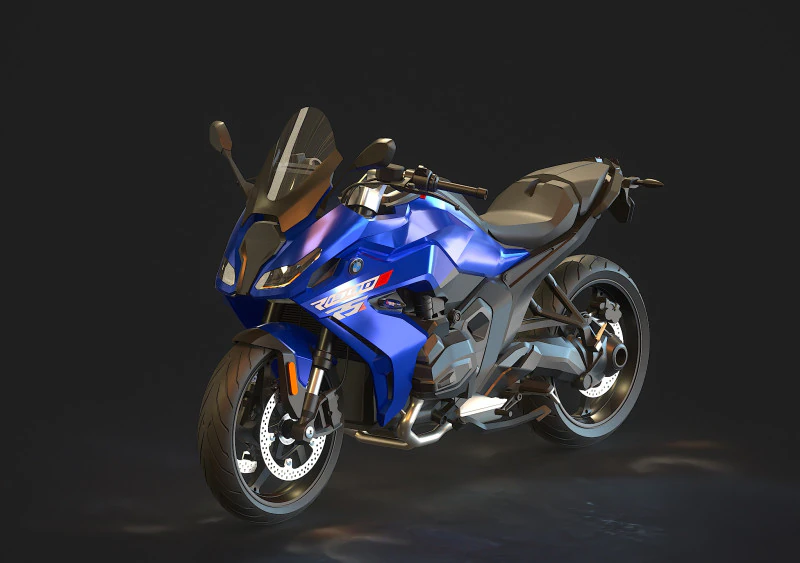 Base model BMW R 1300 RS 2025 3D Model .c4d .max .obj .3ds .fbx .stl .blend 