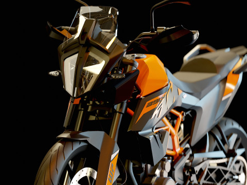 Base model KTM 390 ADV 2023 3D मॉडल