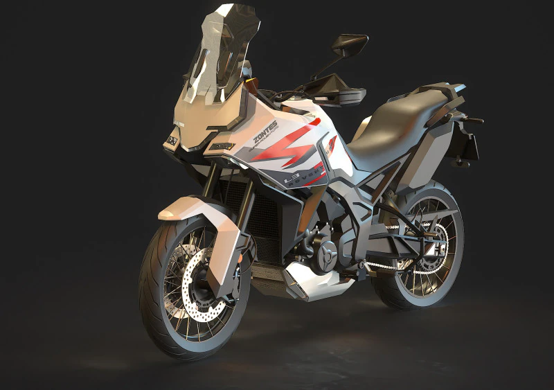 Base model Zontes 703F 2025 3D Model .c4d .max .obj .3ds .fbx .stl .blend