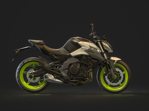 Base model CF Moto 650 NK 2023 3D Model