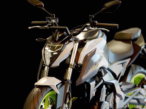 Base model CF Moto 650 NK 2023 3D Model