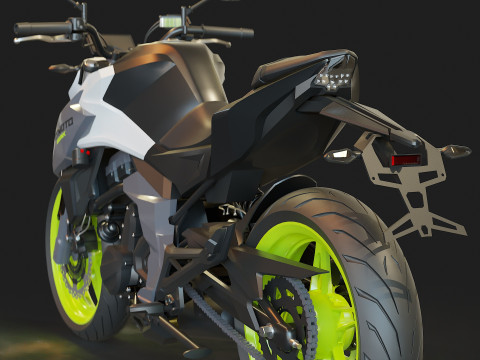 Base model CF Moto 650 NK 2023 3D Model