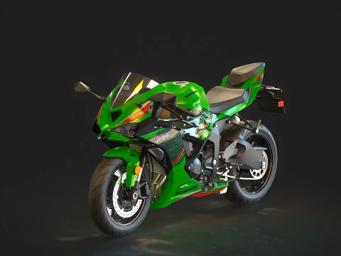 Modelo básico Kawasaki ZX 6R 2024 Modelo 3D