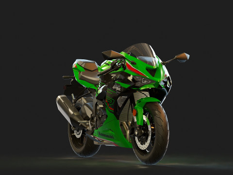 Base model Kawasaki ZX 6R 2024 3D Model