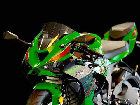 Base model Kawasaki ZX 6R 2024 3D Model