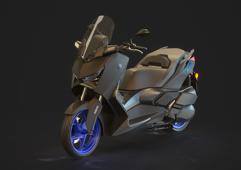 Base model Yamaha X Max 300 2024 Modello 3D .c4d .max .obj .3ds .fbx .stl .blend 
