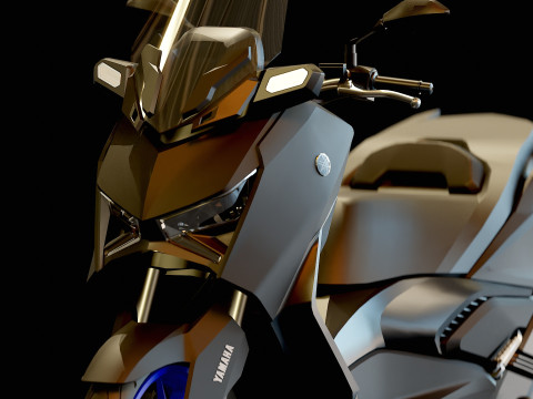 Base model Yamaha X Max 300 2024 Modello 3D