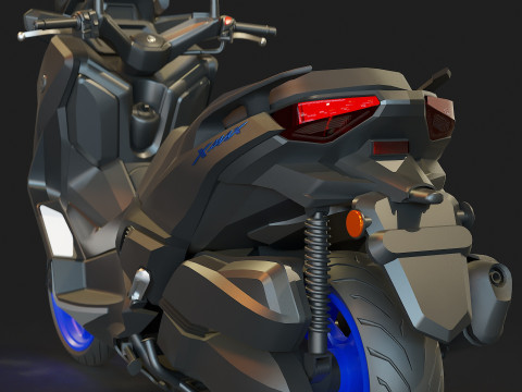 Base model Yamaha X Max 300 2024 Modello 3D