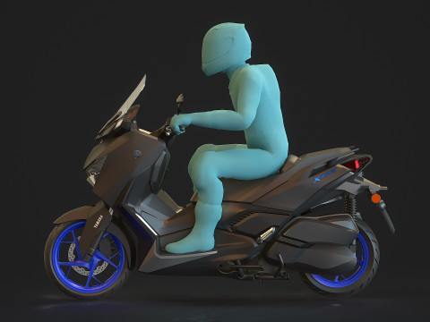 Base model Yamaha X Max 300 2024 Modello 3D