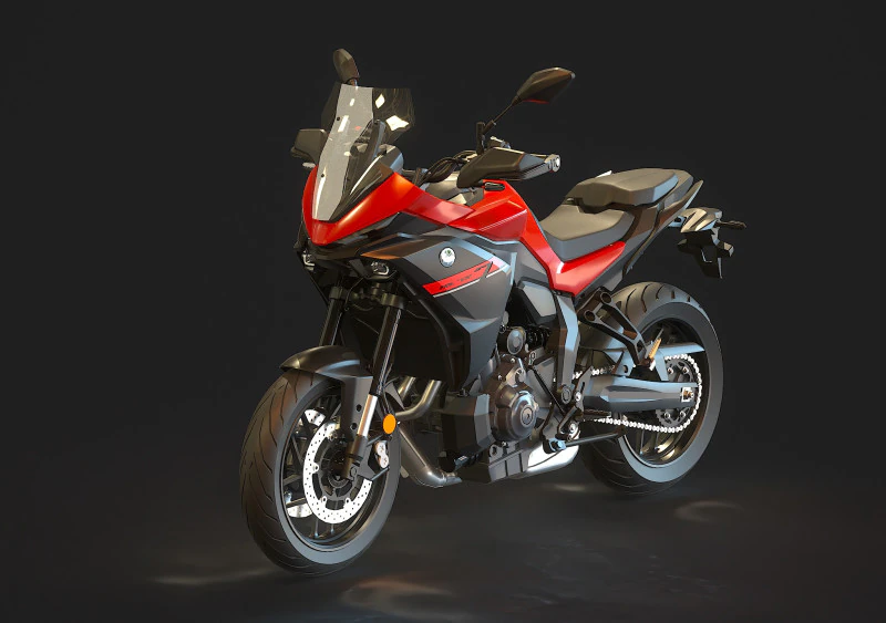 Base model Yamaha Tracer 7 2025 3D Model .c4d .max .obj .3ds .fbx .stl .blend 