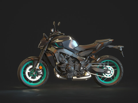 Base model Yamaha MT 09 2024 3D 模型