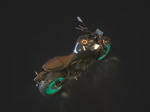 Base model Yamaha MT 09 2024 3D 模型