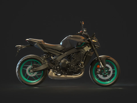 Base model Yamaha MT 09 2024 3D 模型