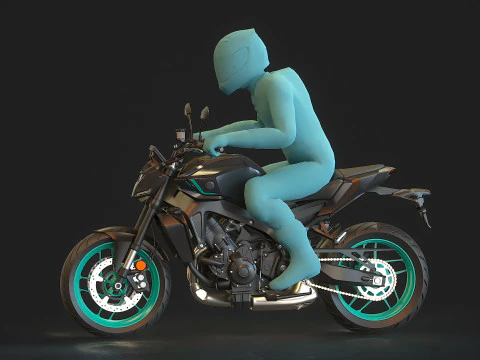 Base model Yamaha MT 09 2024 3D Model