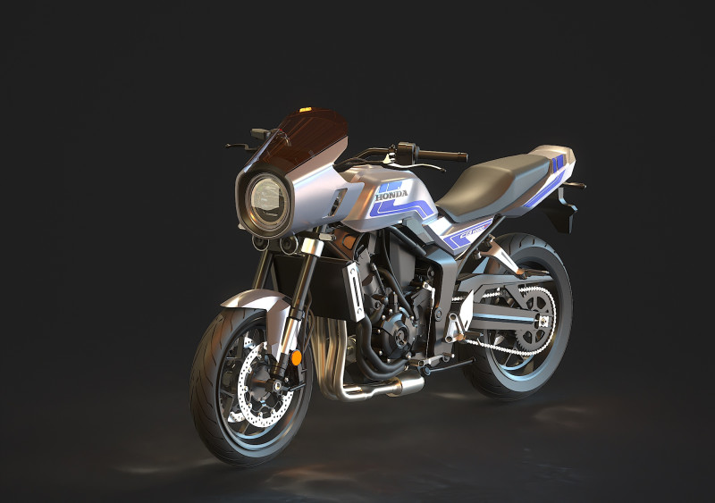 Base model Honda CB1000F SE 2025 3D मॉडल .c4d .max .obj .3ds .fbx .stl .blend 