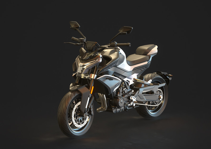 Base model CF Moto 800 NK 2024 3D Model .c4d .max .obj .3ds .fbx .stl .blend 