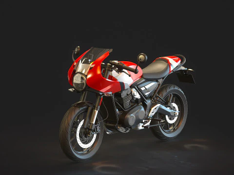 Modelo básico Triumph Thruxton 400 2025 Modelo 3D
