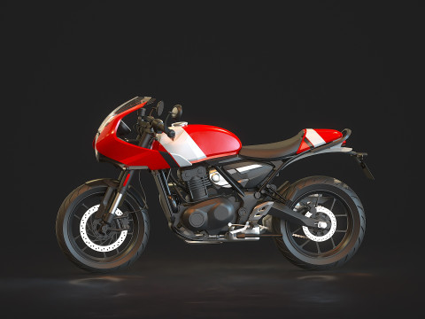 Base model Triumph Thruxton 400 2025 3D Model