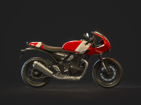 Base model Triumph Thruxton 400 2025 3D Model