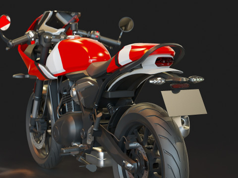 Base model Triumph Thruxton 400 2025 3D Model