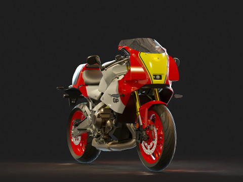 Base model Yamaha XSR 900 GP 2024 3D मॉडल