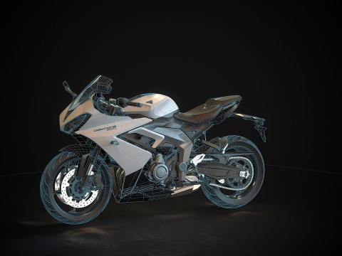 Podstawowy model Triumph Daytona 660 2024 Model 3D