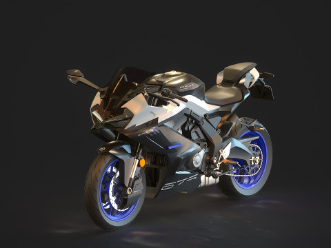 Base model CF Moto 675 SR R 2025 Modello 3D