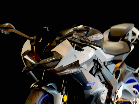 Base model CF Moto 675 SR R 2025 Modello 3D