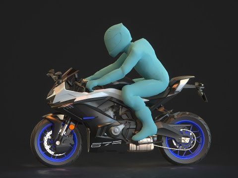 Base model CF Moto 675 SR R 2025 Modello 3D