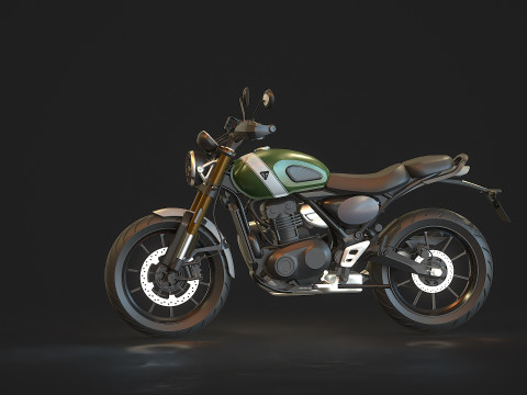 Podstawowy model Triumph Scrambler 400 X 2024 Model 3D