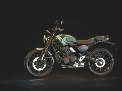 Base model Triumph Scrambler 400 X 2024 3D Model