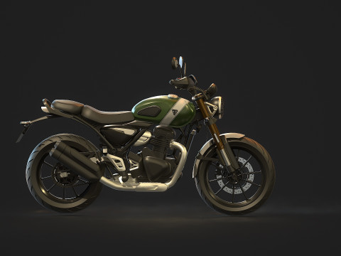 Podstawowy model Triumph Scrambler 400 X 2024 Model 3D