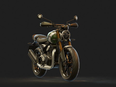 Podstawowy model Triumph Scrambler 400 X 2024 Model 3D
